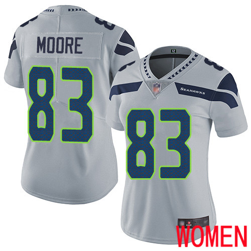 Seattle Seahawks Limited Grey Women David Moore Alternate Jersey NFL Football #83 Vapor Untouchable
